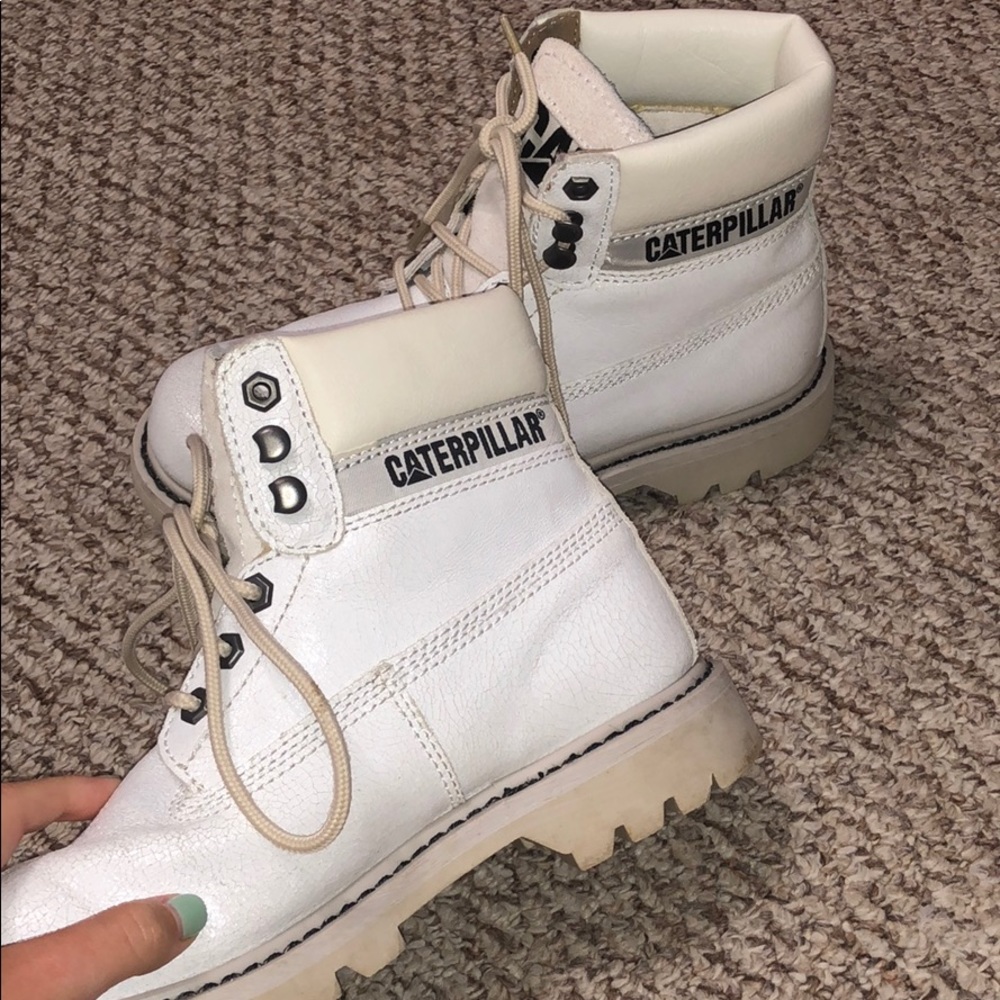 White Caterpillar Boots